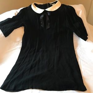F21 Dress with Cream Peter Pan Collar and Ribbon